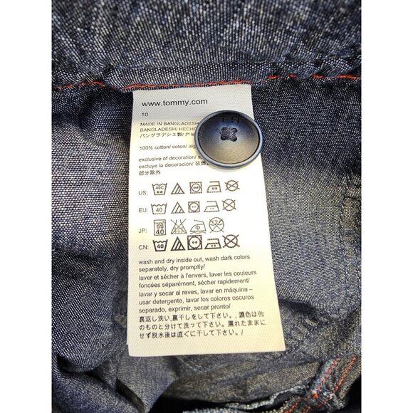 Tommy Hilfiger Lightweight Drawstring Waist Pants Sz 10 Rolled Cuff Straight leg - Picture 11 of 11